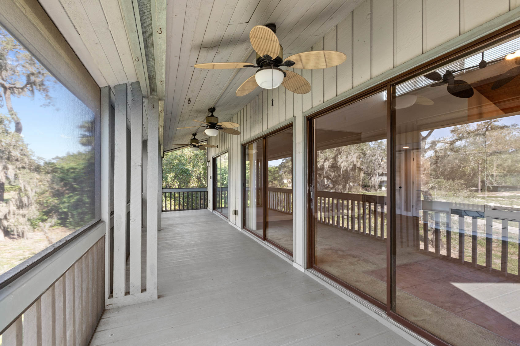 long screened in patio